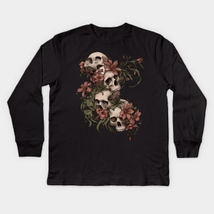 Garden of Skulls Kids Long Sleeve T-Shirt